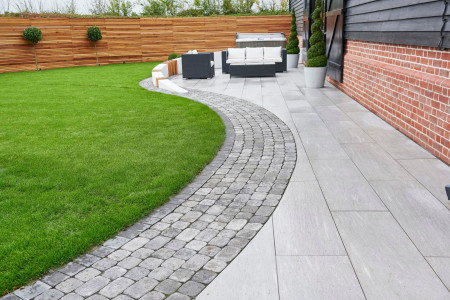 Garden design | Aura Block paving | cobbled pavers | porcelain paving | quartz porcelain | grey paving | porcelain slabs Garden landscapers Driveway installers Landscapers in essex Garden designers Paving contractors Garden design Paving contractors near me Garden designers near me Garden landscapers near me Elite paving