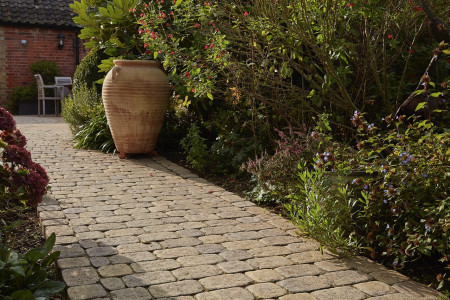 Aura block paving | cobbled pavers | cobbled stones | paving stones | rustic paving | brett landscaping aura | driveway ideas | driveway blocks Garden landscapers Driveway installers Landscapers in essex Garden designers Paving contractors Garden design Paving contractors near me Garden designers near me Garden landscapers near me Elite paving